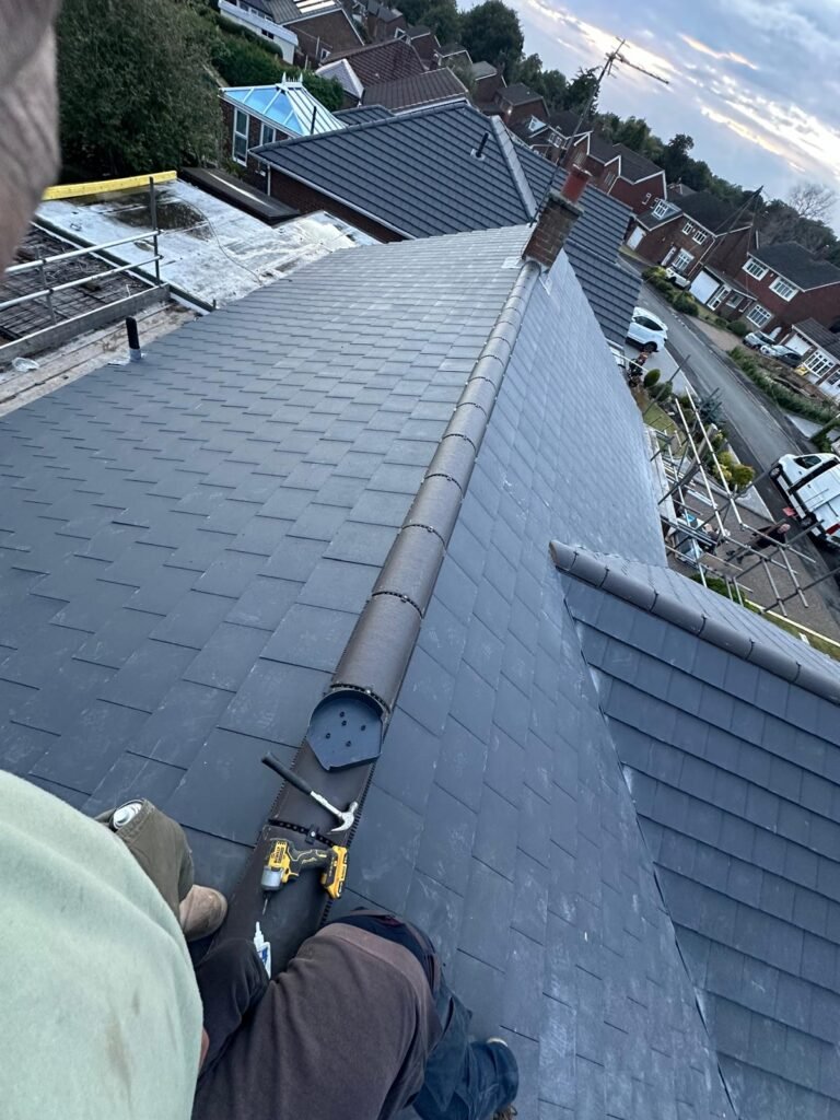 Residential pitched roof installation as part of roofing and guttering projects in London and surrounding areas