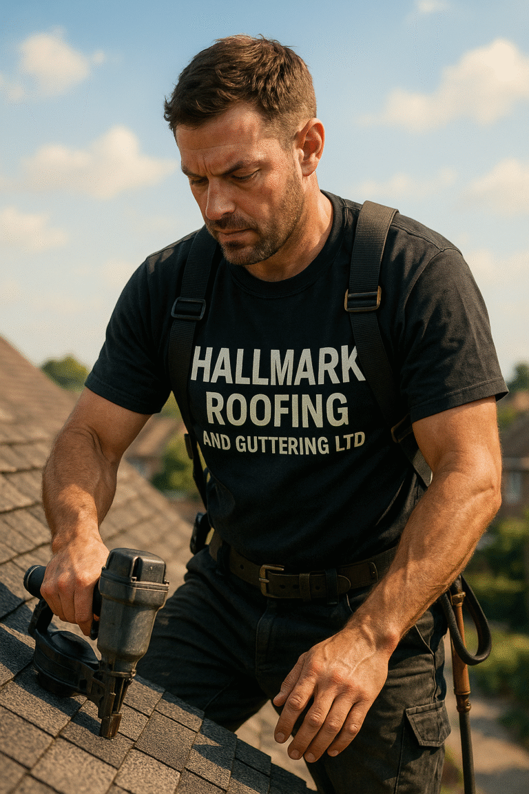 New roof installation in London with slate and tile roofing by Hallmark Roofing & Guttering Lt